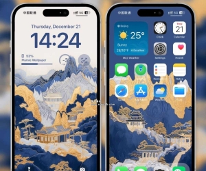 20张鎏金山水4K超清国风壁纸 手机安卓iPhone壁纸苹果全画幅无损